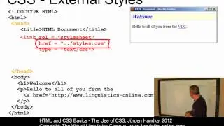 HTML and CSS Basics - The Use of CSS