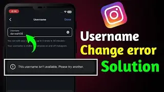 This Username Isn't Available Fix | Instagram Username Not Available Problem Solve