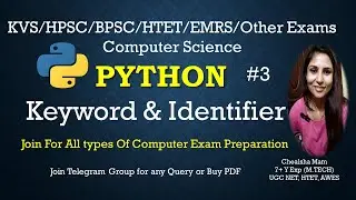 Python Tokens| Python Keyword | Python Identifier | Python Character Set | PGT Exam| By Chealsha Mam