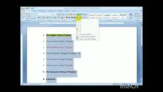 MS word  first  lecture Raza institute college