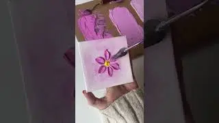 Trying out some textured acrylic canvas art 🖼️ 