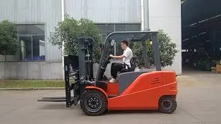 5 Ton 4-Wheel Electric Counterbalance Forklift with side shifter and positioner