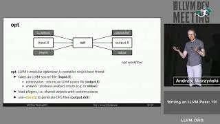 2019 LLVM Developers’ Meeting: A. Warzynski “Writing an LLVM Pass: 101”
