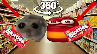 360º VR Skittles meme Sad Hamster vs oi oi oi red larva