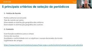 Critérios de indexação no Scopus