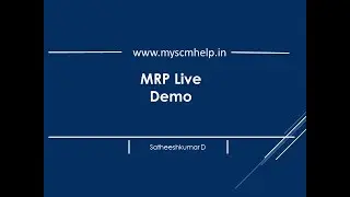 🎯 SAP S4 Hana: MRP Live - Demo