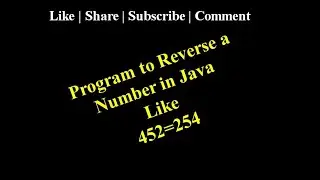 Program to Reverse a Number in Java