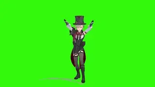 Lyney - Persona 4: Specialist【MMD Genshin Impact】Green Screen