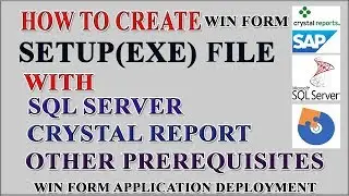 C# Tutorial | How to create c# application Setup exe with SQL Server DataBase | Crystal Reports