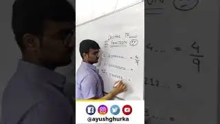 Trick to Convert Decimal into Fraction #shorts #maths #tricks