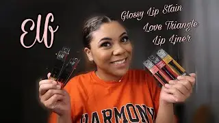 ELF LOVE TRIANGLE LIP LINER | GLOSSY LIP STAIN REVIEW