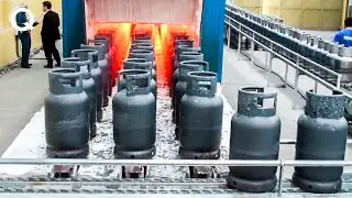 Amazing gas cylinders manufacturing process. Incredible LPG cylinders production line.🇺🇸🇺🇸
