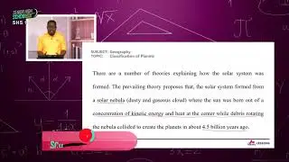 Shs Hour - Geography - Shs 1 - Solar System  Classification Of  Planets - (17- 03 - 2022)