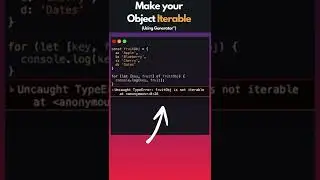 Make your objects iterable using generators in JavaScript 