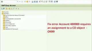 Fix error Account 400000 requires an assignment to a CO object in SAP MM