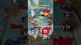 Most and Least Religious Country In Each Continent