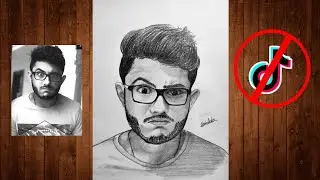 How to draw CarryMinati portrait sketch artwork 
