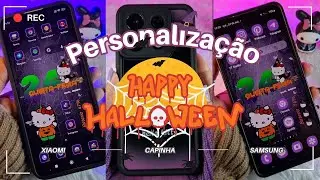 PERSONALIZAÇÃO HELLO KITTY - Dia das Bruxas | Organizando e Personalizando Meu Celular Android