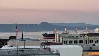 Slow barge.