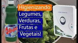 Higienizando Alimentos! Maquina de Ozônio e Água Sanitária.