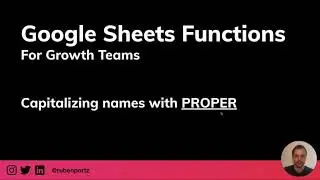 Capitalising names with PROPER in Google Sheets