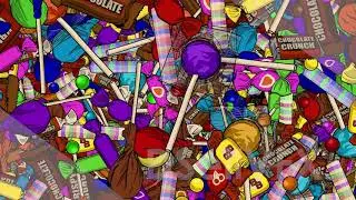 Hand Drawn Cartoon Candy Stock Footage