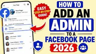 How to Add an Admin to a Facebook Page 2022 - Profile Type Page Admin Change - Change Name/Url