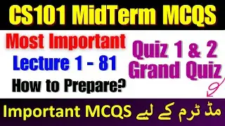Cs101 Midterm Preparation 2023 | Most Important Repeated MCQS | cs101 midterm preparation | 