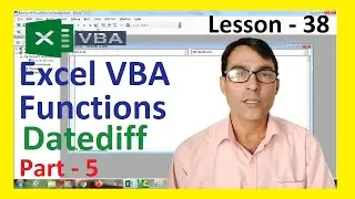 Excel VBA Functions | Datediff in excel VBA | Excel VBA for beginners - 38