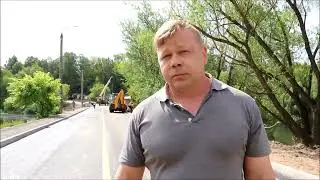 На мосту через Казоху лежит асфальт и нанесена разметка