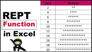 How to use REPT Function in Excel