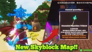 New Map And Trident Update on Skyblock!! (Blockman Go)