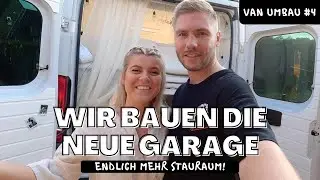 Van Umbau #4: DIE NEUE GARAGE wird endlich gebaut für Stauraum während der Reise 🚐 | Kleinstadtcoco