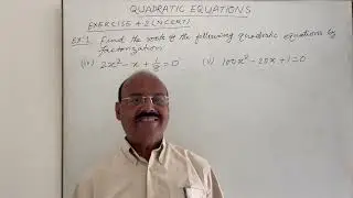 Quadratic Equation | Roots of quadratic equation by factorization | 2x^2 -x+1/8=0 | 100x^2-20x+1=0