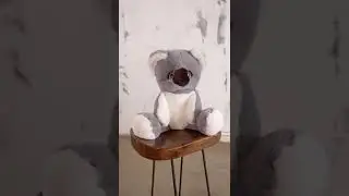 Мягкая игрушка Коала большая из натурального меха кролика Рекс.