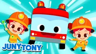 Bomberos | Trabajos y Profesiones | Camión de Bomberos | Canciones Infantiles | JunyTony en español