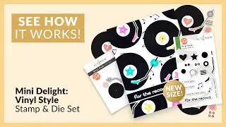 Cute Musical Stamping with Mini Delight: Vinyl Style Stamp & Die Set