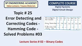 25 Error Detecting and Correcting Codes   Hamming Code   Solved Problems #03