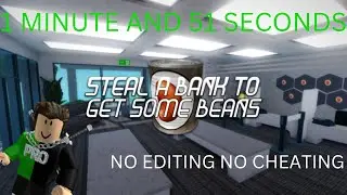 Roblox steal a bank to get some beans stealth ending SPEEDRUN (