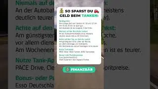 So sparst du GELD beim Tanken 🚗 #finanzen #shorts