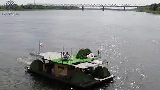 Отдых на реке.  Сплав по Оке на плоту