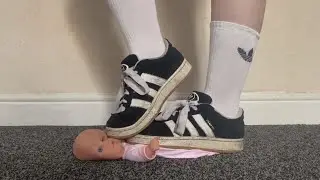 Doll trample with dirty adidas campus 
