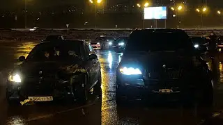 Чуть не разбили Бмв с Лексусом😱, навели суету на Крокусе😱 зимний дрифт, пустили салют из машины 🫣