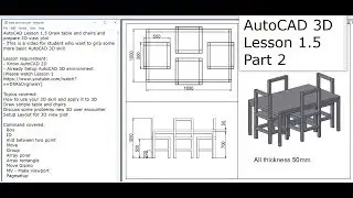 AutoCAD 3D Tutorial Basic Lesson 1.5. Part 2 Setup Layout for 3D view plot