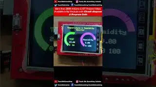TFT LCD Shield Gauge reading DHT11 Sensor Temmperature & Humidity Value Display ESP32/ NodeMCU