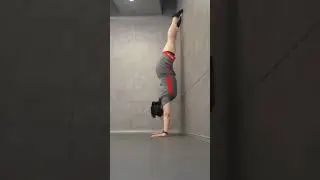 Wall handstand at Fitness First Siam Paragon