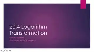 15.4 - Regression Logarithm Transformation