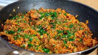 Гречка ПО-КУПЕЧЕСКИ. Простой и очень Вкусный Рецепт! Ужин для всей семьи в одной сковороде