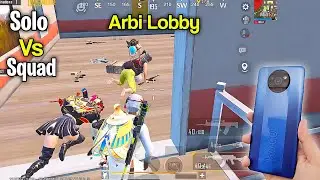 Solo Vs Squad 🔥 Arbi Lobby 😱 4 Finger Gyro 😍 Poco X3 Pro!! Pubg Mobile
