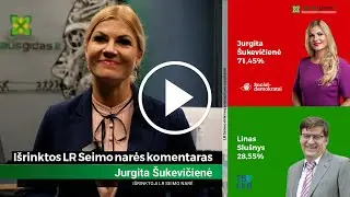 Išrinktos LR Seimo narės J. Šukevičienės komentaras